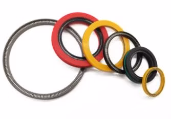 Válvula de bomba mecánica hidráulica Variseal PTFE personalizado Carbón Praphite Peek Vástago de pistón de doble labio Resorte de aceite giratorio Sello energizado